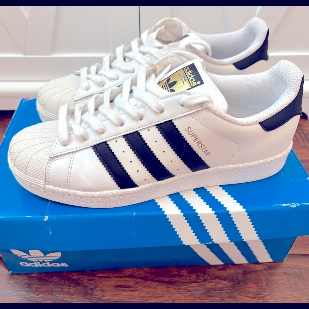 Adidas Superstar white and black